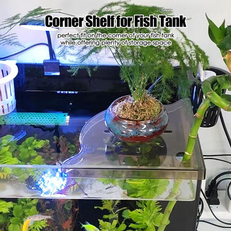 Aquarium Plant Holder - Fish Tank Corner Shelf Coral Frag