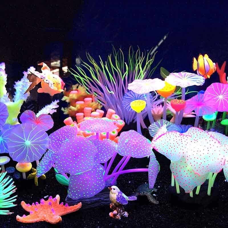Silicone Glowing Landscape Art - Live Plant Aquarium 评论和价格