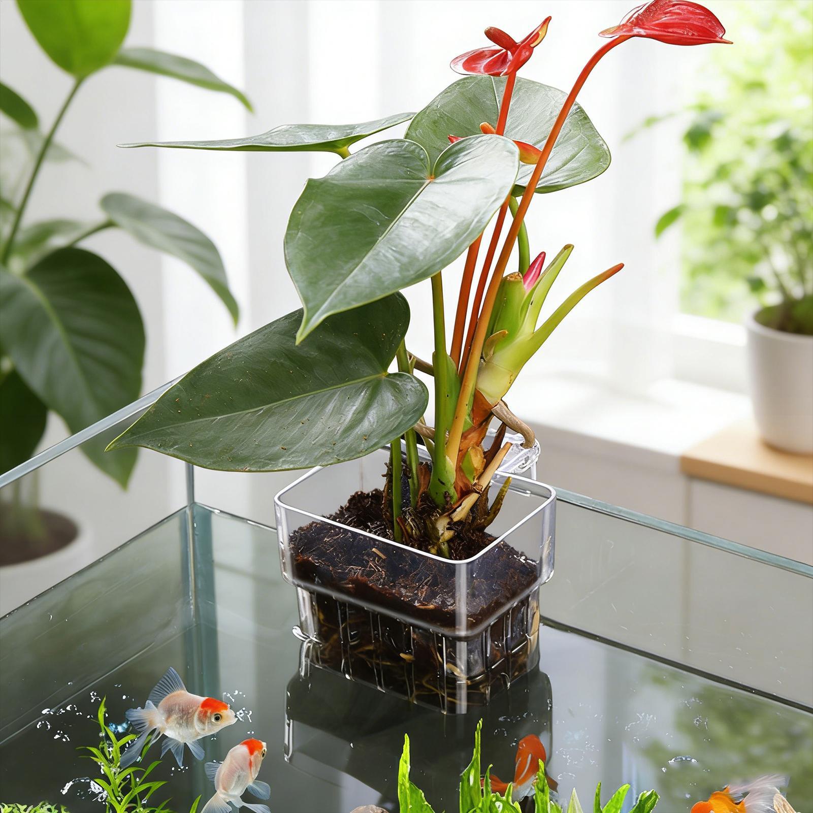 Transparent Hangable Aquarium  - Aquarium Plants Live 评论和价格