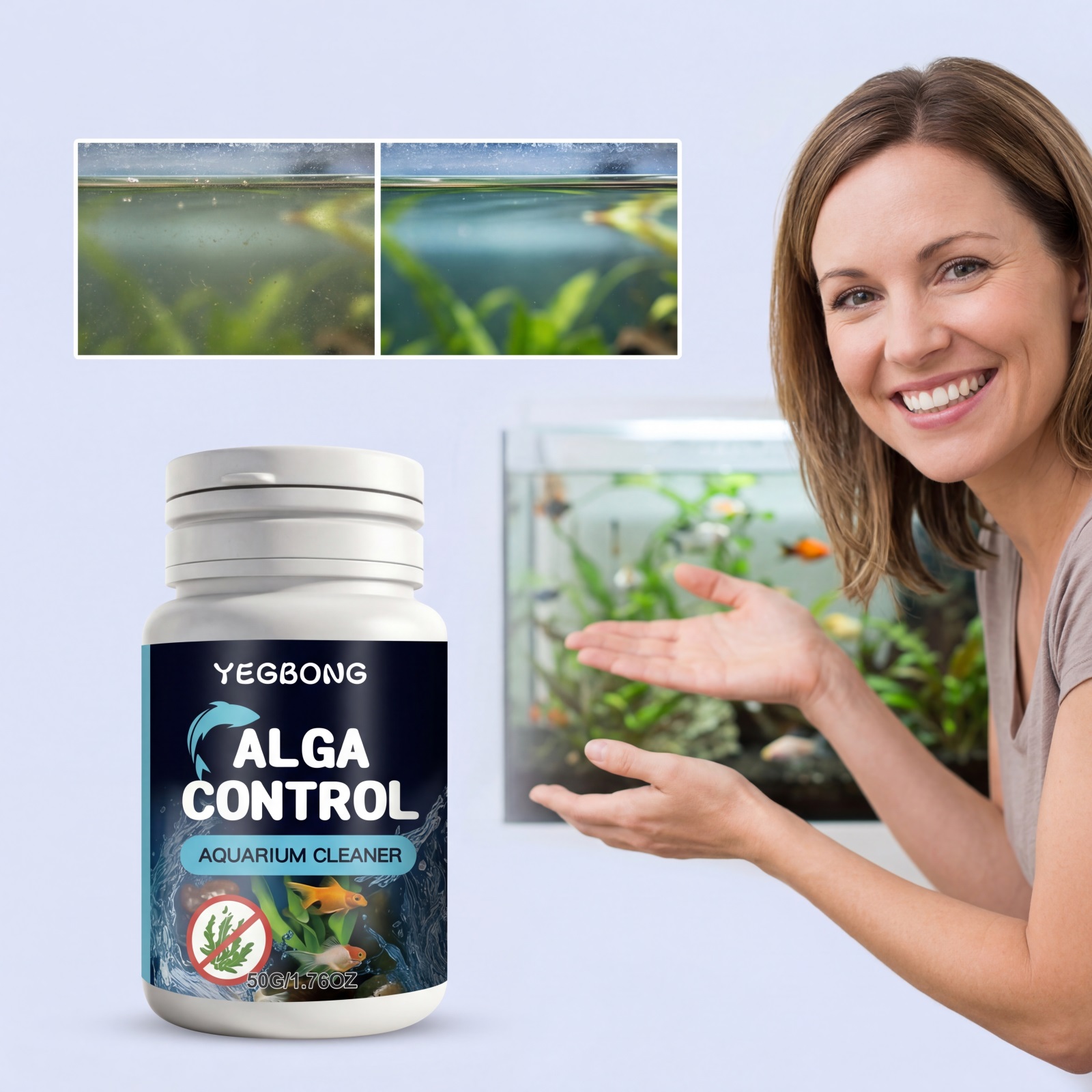 50g Aquarium Cleaner Powder Fi - Planted Aquarium Algae Control 评论和价格