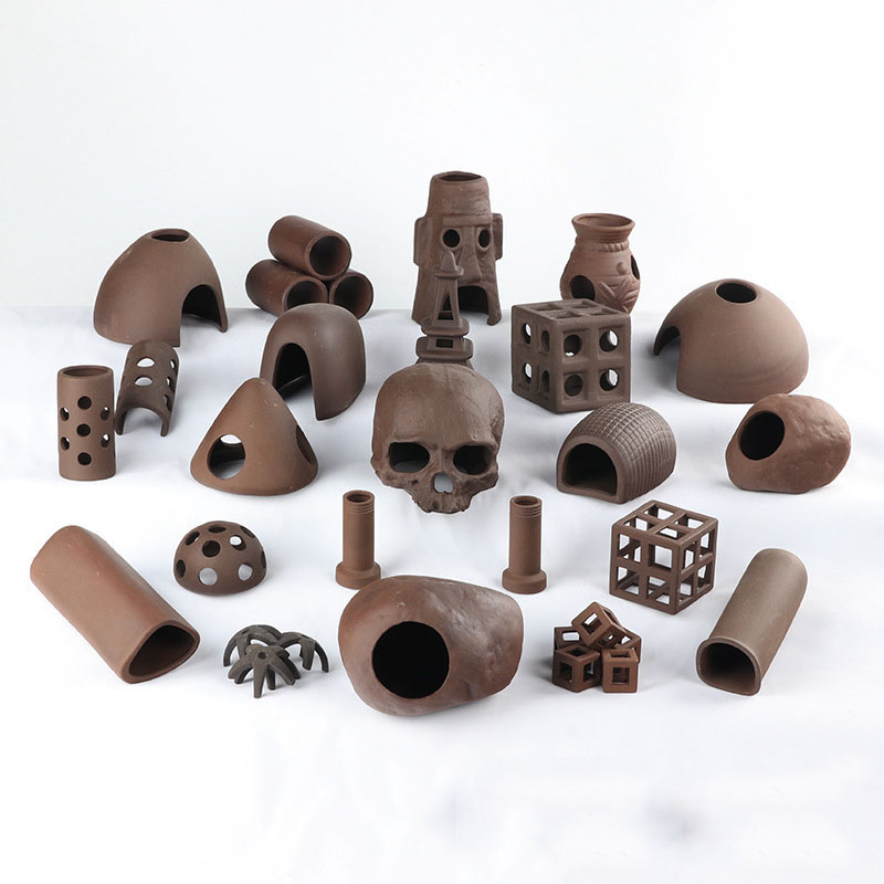 Ceramic Aquarium Cave Fish Shr - Aquarium Plant Holder 评论和价格