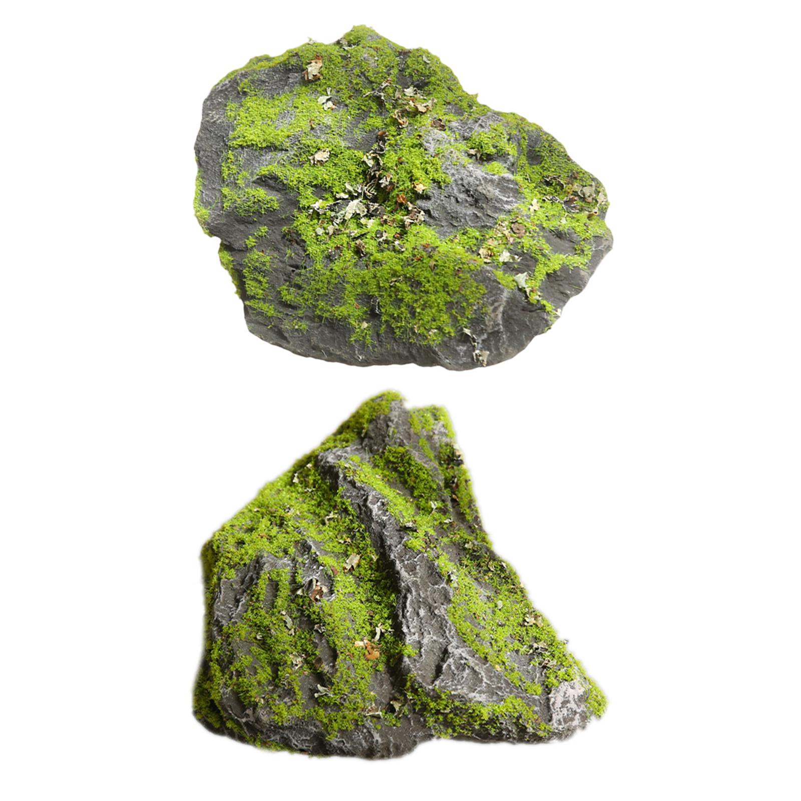 Fake Moss Stone Realistic Gree - Plant Aquarium Pot 评论和价格