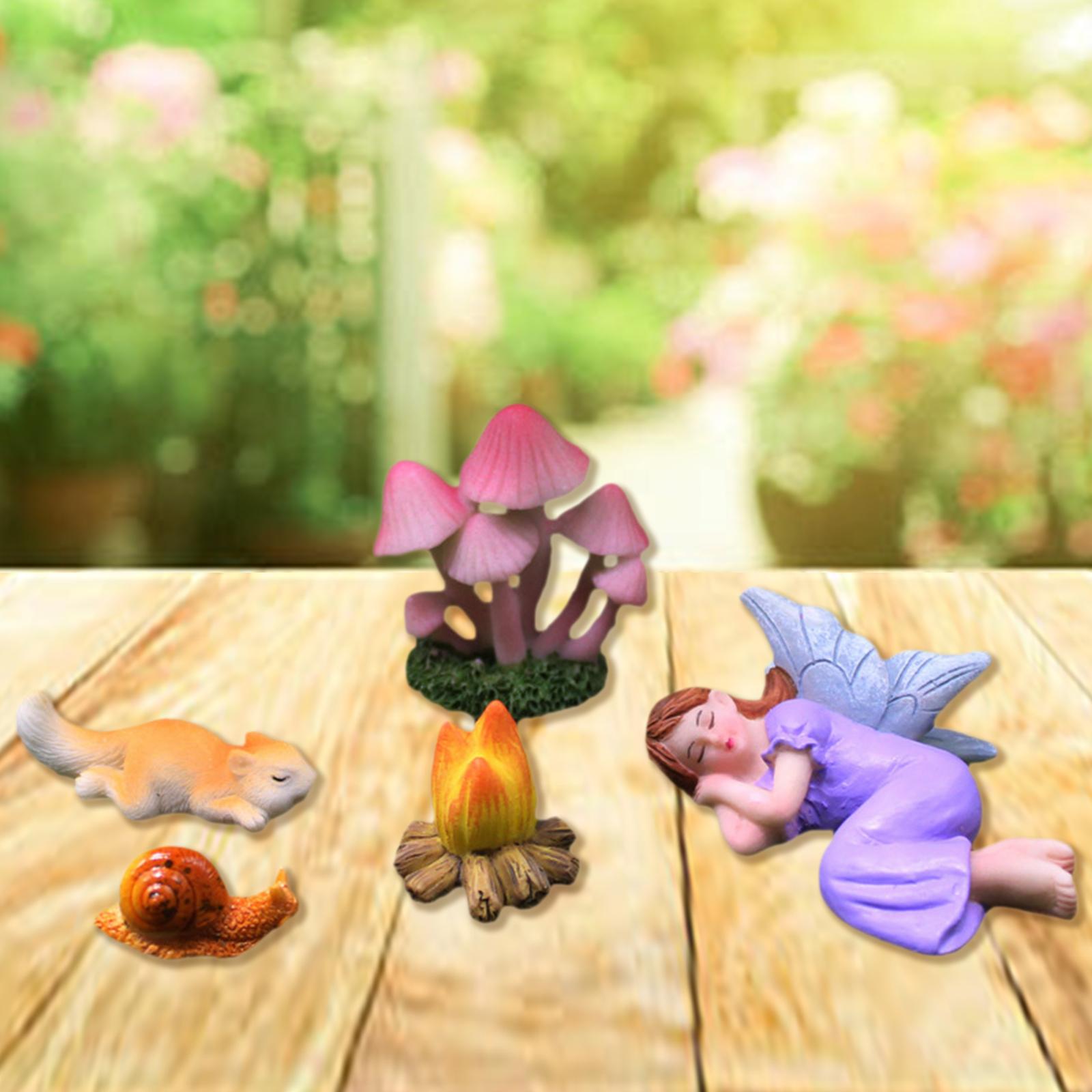 5 Pieces Miniature Figurines S - Plant Aquarium Pot 评论和价格