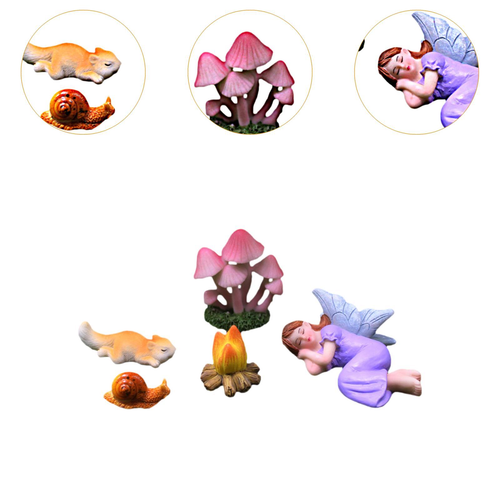 5 Pieces Miniature Figurines S - Plant Aquarium Pot 评论和价格