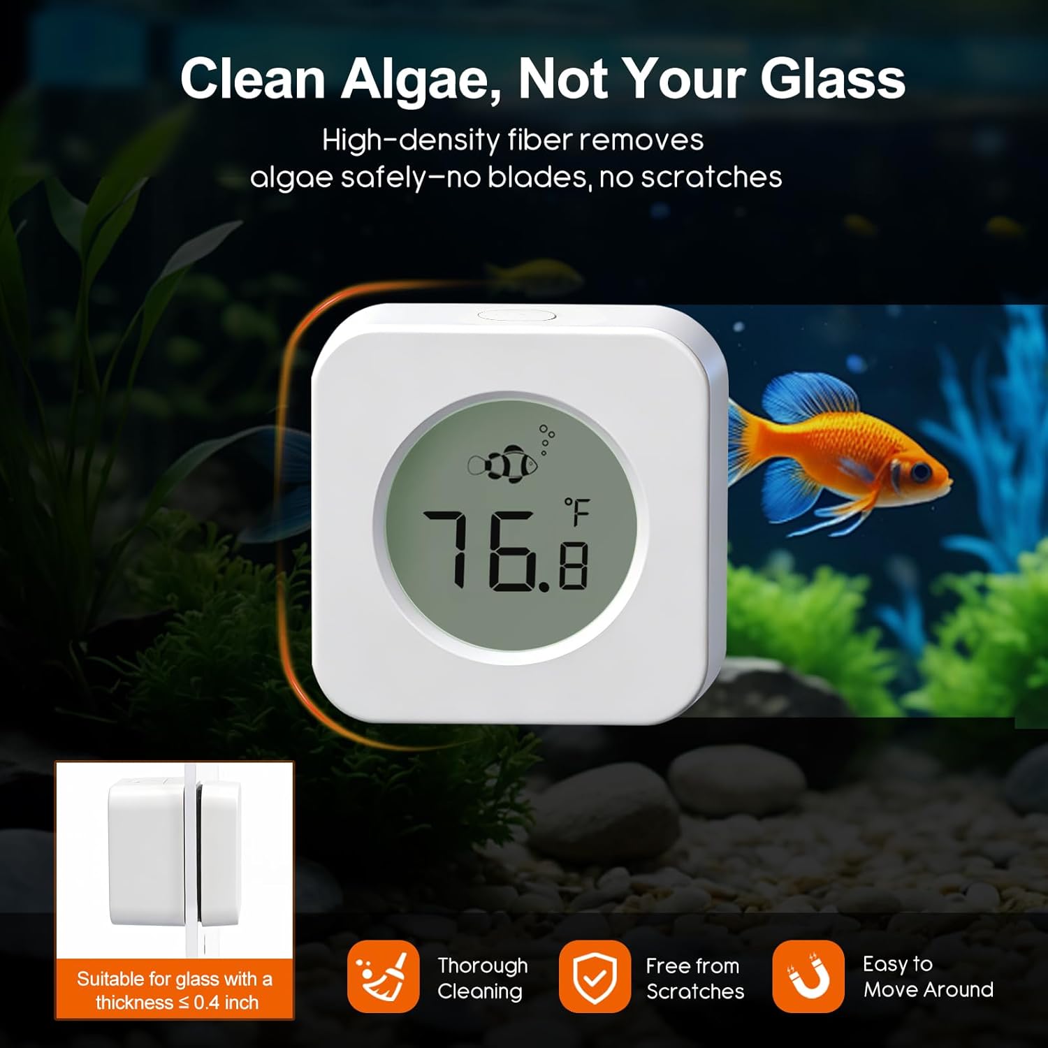 Aquarium Magnetic Cleaner with - Planted Aquarium Cleaning 评论和价格