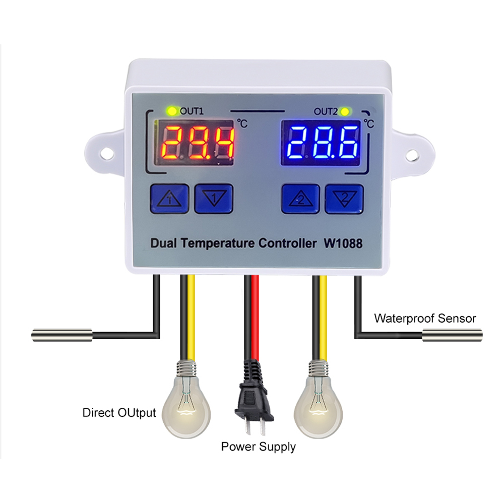W1088 Dual LED Digital Tempera - Aquarium Plant Holder 评论和价格